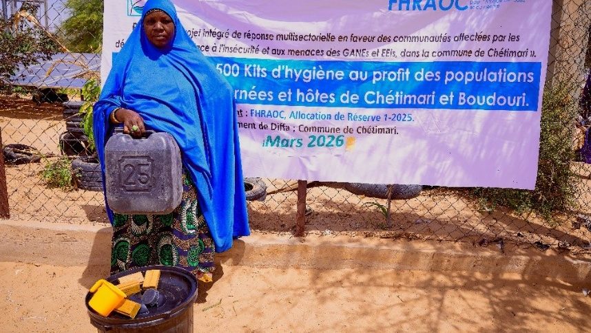 Bénéficiaire d’un kit d’hygiène au Niger